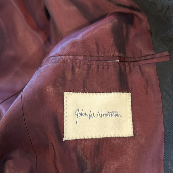 John W. Nordstrom men’s 100% Wool blazer suit jacket topcoat black size 36R EUC - Picture 5 of 6